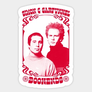 Simon & Garfunkel  /// Bookends /// Original Retro Fan Art Design Sticker